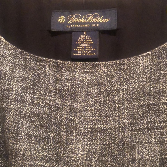 Brooks Brothers Dresses & Skirts - Brooks Brothers Sleeveless Silk/Linen Blend Tweed Dress Size 6 Italy